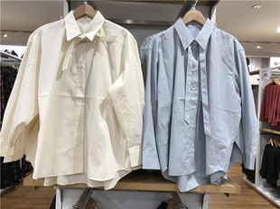 全棉宽松蝴蝶结领衬衫 设计师合作款 FX431013 2020秋女装 日单