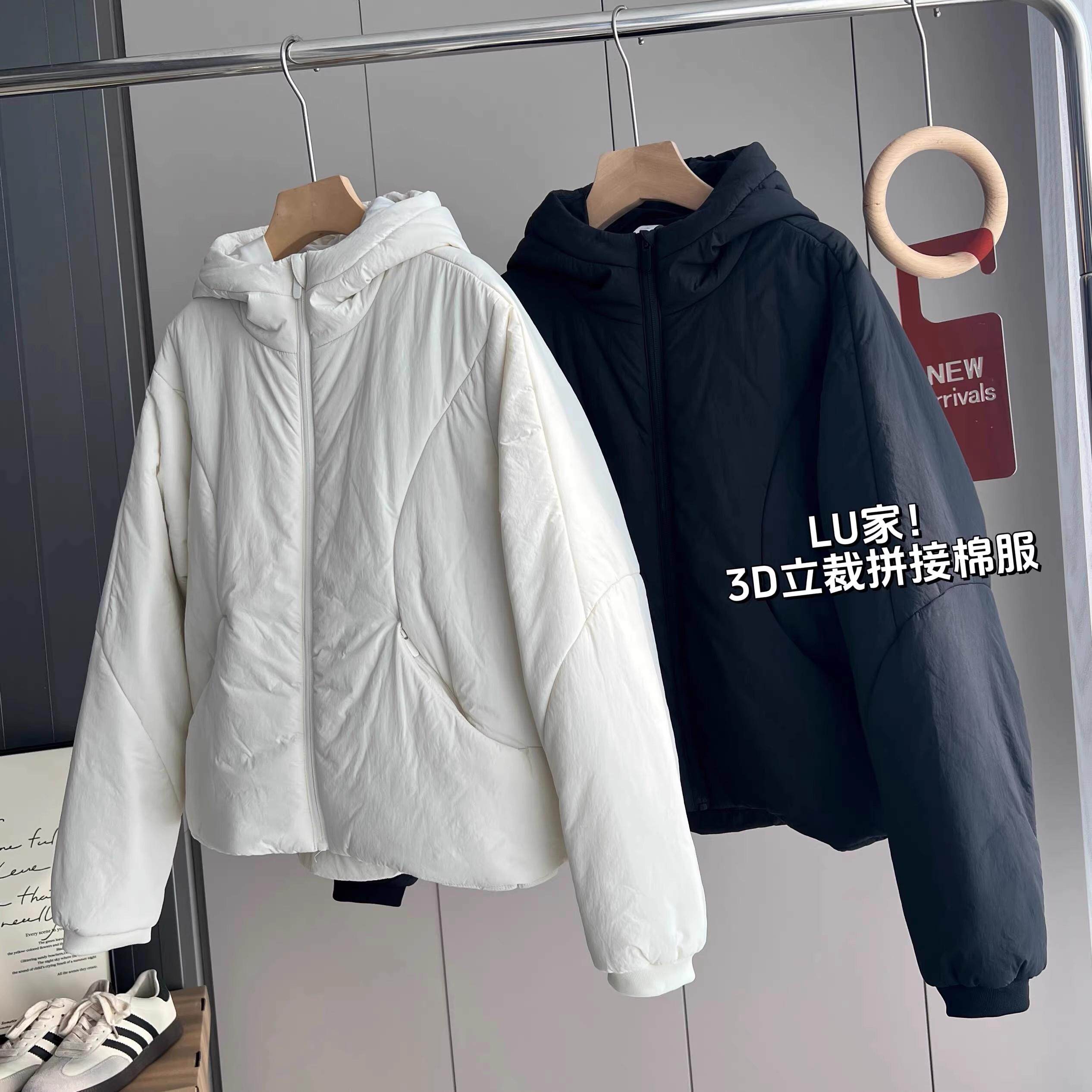 LU同款冬季新品夹棉连帽棉衣
