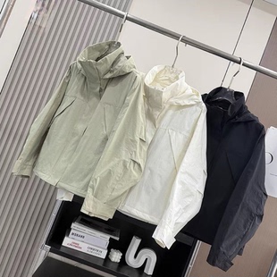 大厂订单!春季宽松百搭防风防泼水休闲茄克连帽风衣外套女484709
