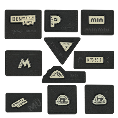 黑色印花车标衣服破洞修补布贴