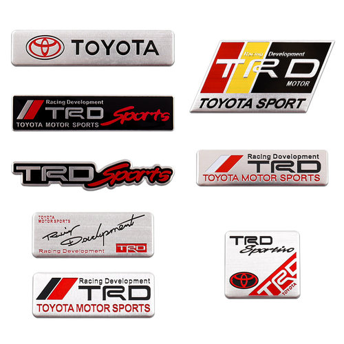 适用于丰田车贴凯美瑞RAV4卡罗拉雷凌锐志叶子板GR贴TRD车尾标