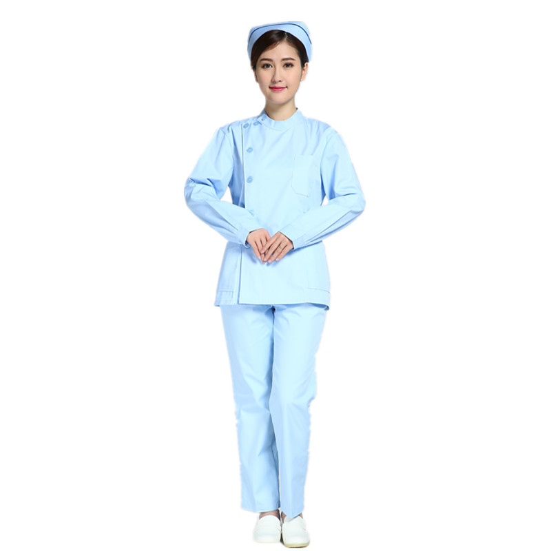 宝薇姿护士服长袖冬装白大褂牙科工作服分体套装男女医师服修脚服