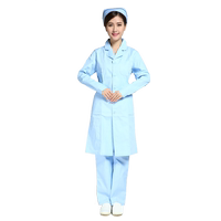 寶薇姿新款護士服短袖白大褂長袖實驗服冬夏藥店美容院紋繡工作服