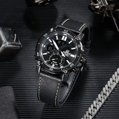 卡西欧手表男士 商务防水皮带石英表ECB20 EDIFICE限量黑暗之心正品