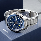 卡西欧男士 手表正品 edifice钢铁海洋之心太阳能商务休闲防水电子