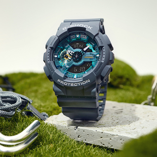 卡西欧2025新款男款GSHOCK大表盘户外运动防水初中生手表GA-110AS