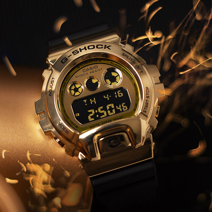 卡西欧手表男款GSHOCK正品限量版金属时尚运动防水电子表GM6900G