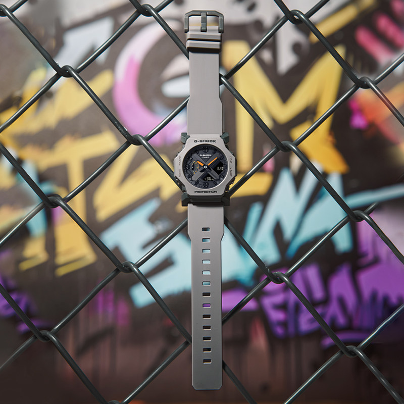 卡西欧手表男女款GSHOCK白色小旋风学生防水运动石英电子表GA2300