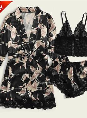 be Suit Summer Sexy V-Neck Pyjamas Sleepwear Home Nightdress