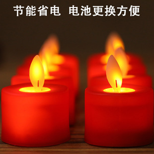 仿真蜡烛灯电子供灯led长明灯酥油灯神台灯礼佛灯家用安全电池灯