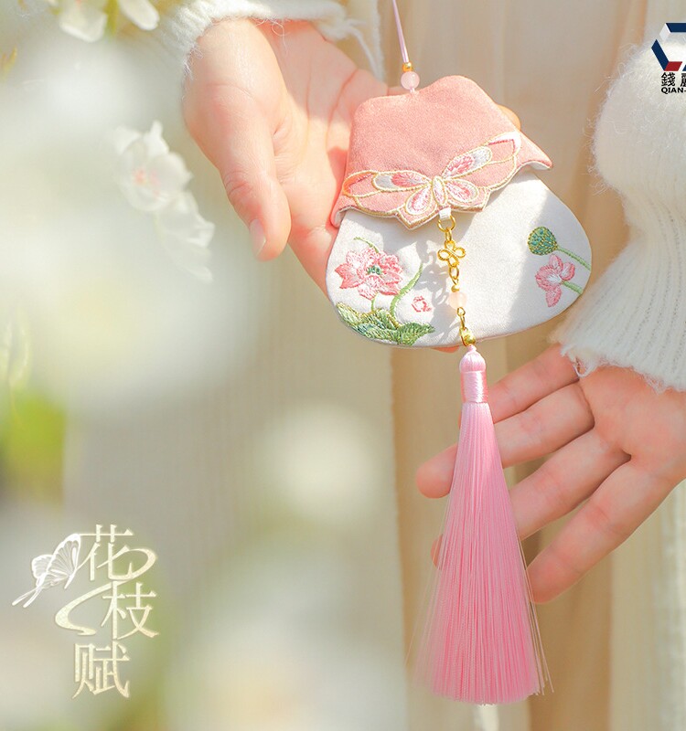 CHINESE STYLE SACHET HANFU ACCESSORIES BUTTERFLY PURSE EMBROIDERY PENDANT ANTIQUE STYLE SACHET EMPTY BAG HANFU WAIST ACCESSORIES