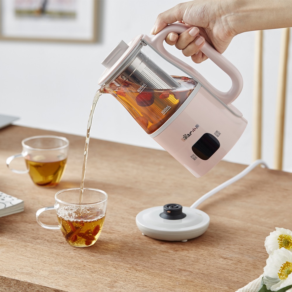 3小熊养生全自动玻璃一体多功能花茶壶家用煮茶器办公室0.6升小型