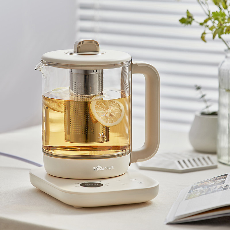 小熊养生壶办公室迷你小型煮茶壶全自动加厚玻璃煮茶器家用多功能