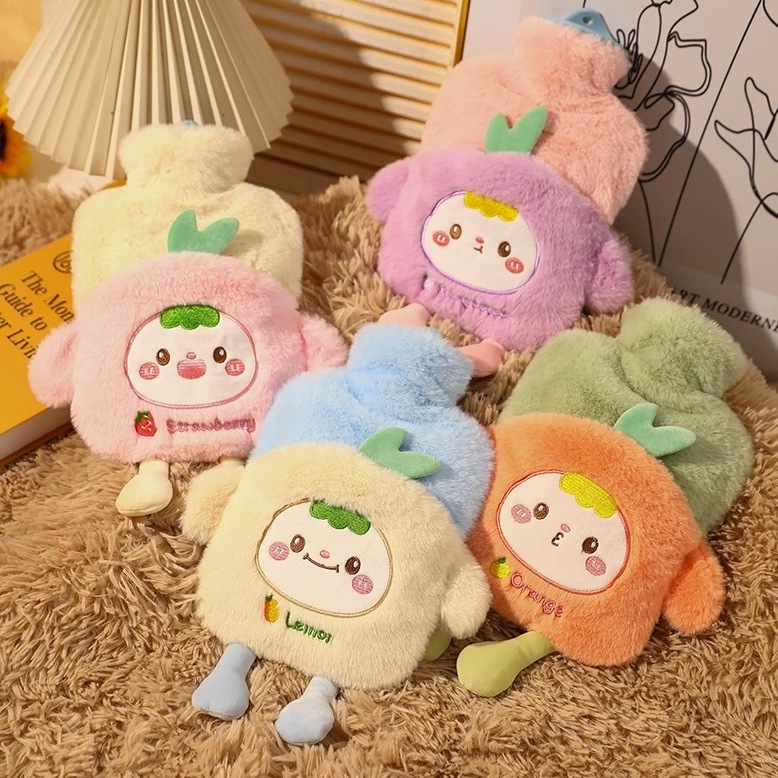 可爱毛绒热水袋注水敷肚子小号暖水袋灌水可插手女生学生宿舍冬天