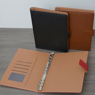 九孔活页本外壳 单独外壳 可插卡片 磁扣 宽行距备注栏空白内页