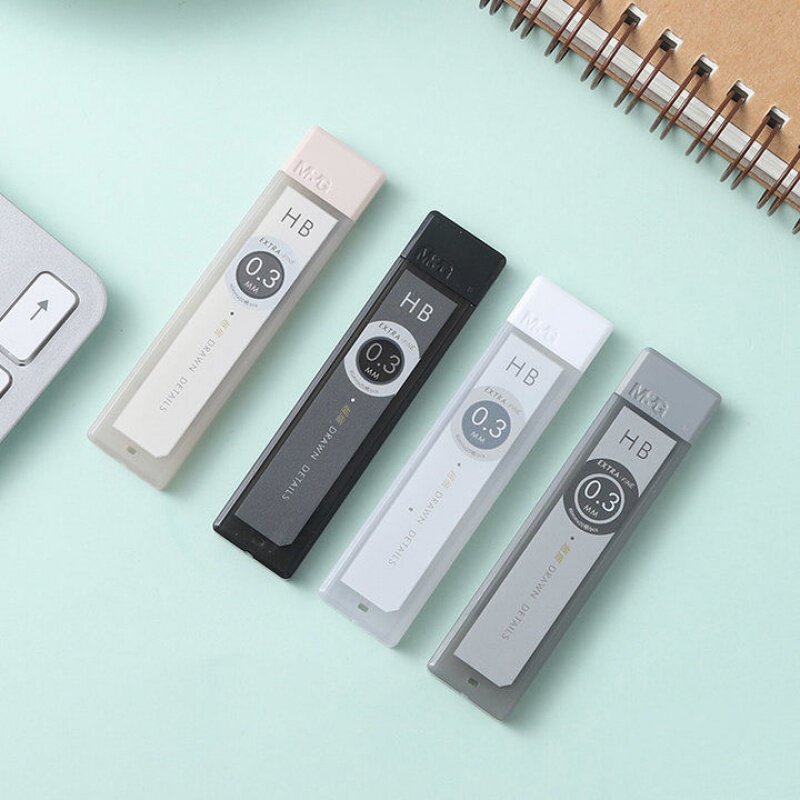 CHENGUANG 고분자 수지 HB 리드 0.3MM 초극세 샤프 펜슬 리드 자동 연필 리필 ASL37605