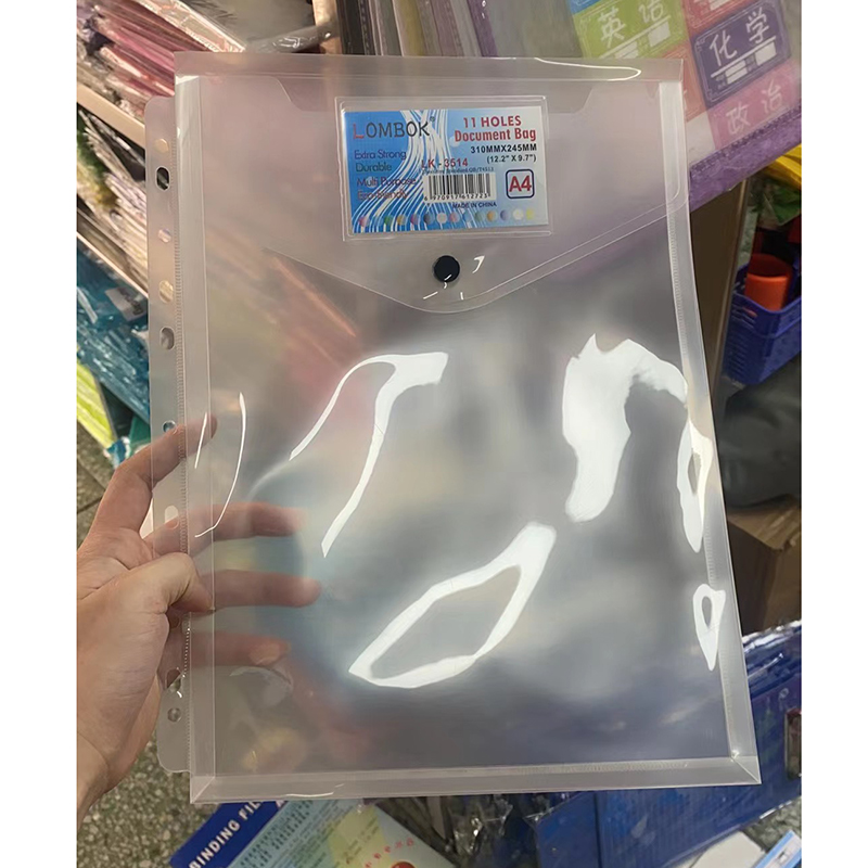 活页式加硬11孔文件保护袋