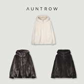 小暖炉 美国进口Baby merino皮毛一体 经典 连帽皮草外套