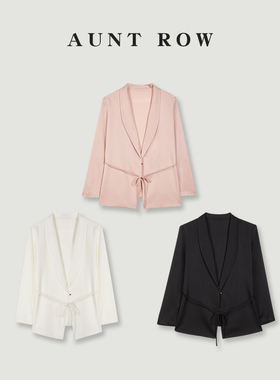 “云泥之别” 【奢】19姆米100桑蚕丝 宽松立裁收腰青果领西装