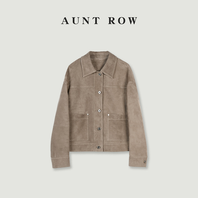 “艺术旧梦” 【奢】埃塞俄比亚进口混种小羊皮 BC翻领绒面皮衣