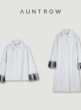 “紫罗兰” 【奢】芬兰Saga Royal天鹅绒短二 紫罗兰龙猫拼接皮草