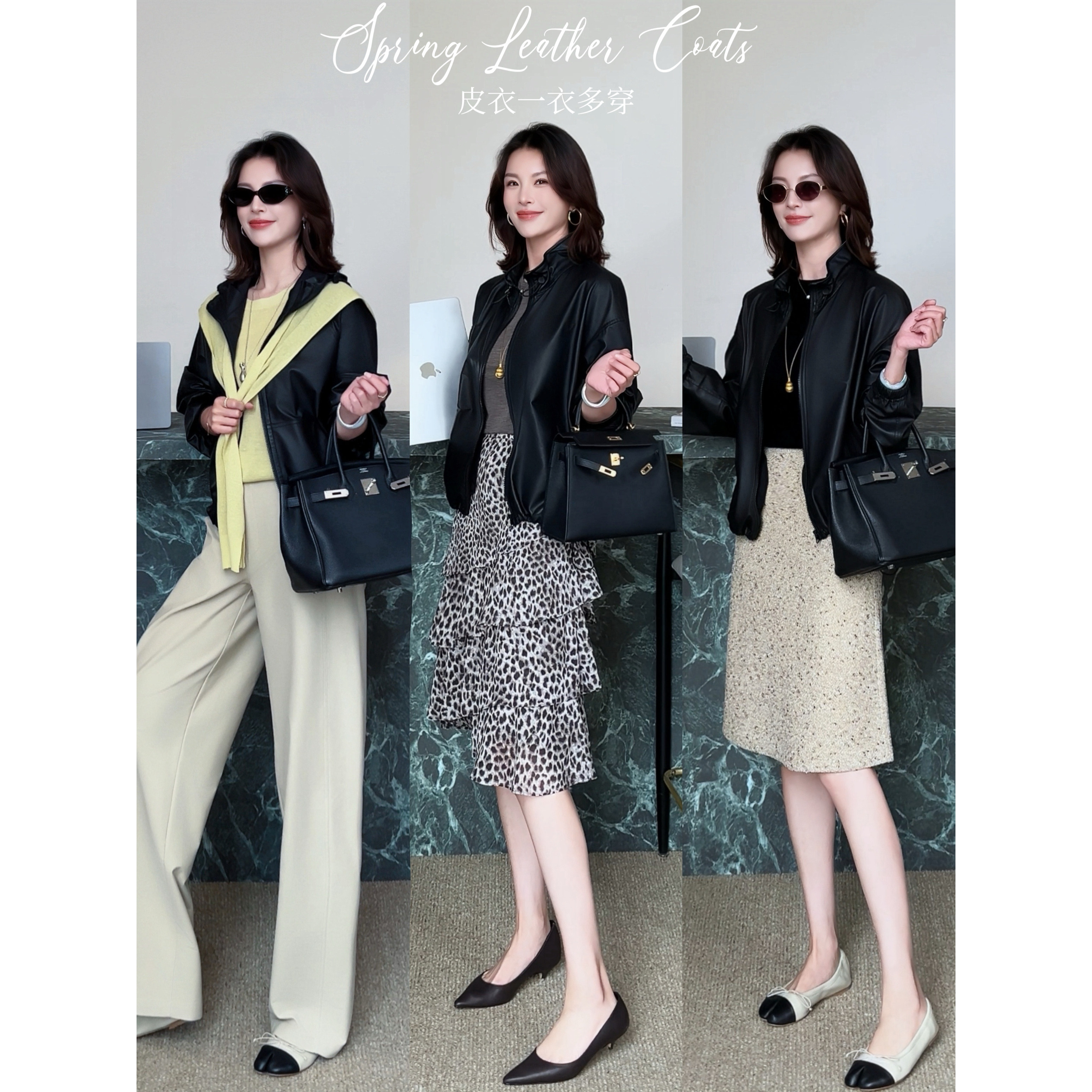 &ldquo;黑蝶贝&rdquo;土耳其进口超薄绵羊皮 连帽立领纸感皮衣皮夹克