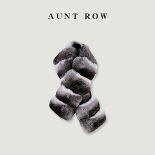 “夜精灵”【鼎奢】南美龙猫青紫兰雾绒感龙猫2XD原色皮草围巾