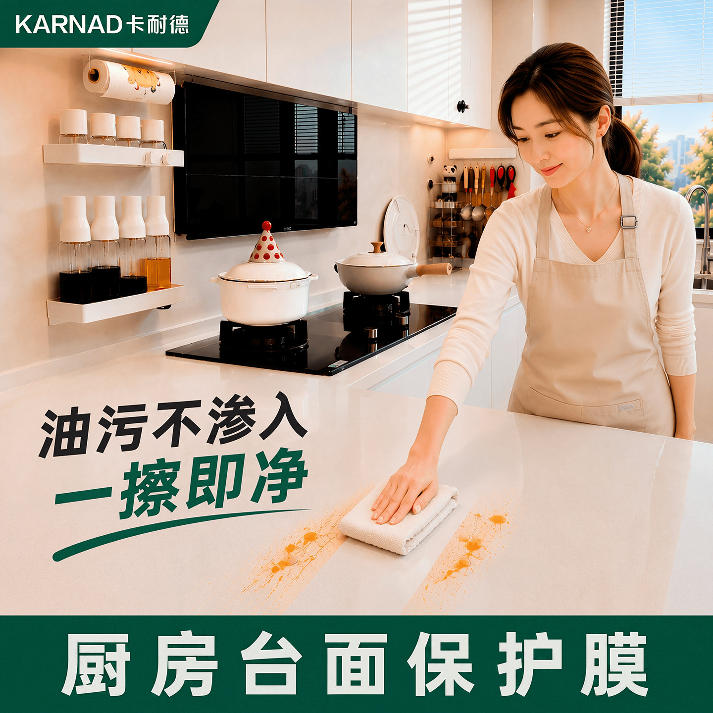 厨房台面保护膜石英石大理石灶台