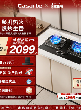 新品卡萨帝燃气灶揽光小炫风煤气灶炉家用厨房双灶台天然气灶CDZ3