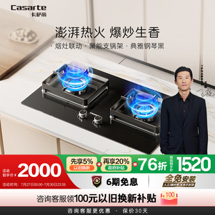 卡萨帝燃气灶揽光小炫风煤气灶炉家用厨房双灶台天然气灶CDZ3 新品
