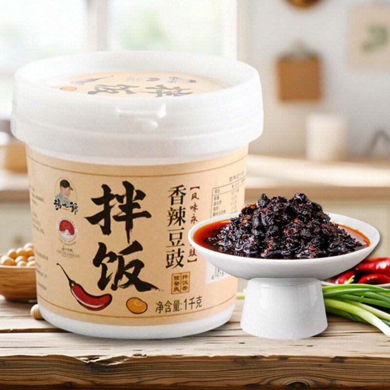 杨七爷拌饭香辣豆豉桶装1kg