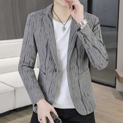 2025潮牌西服外套男士韩版潮流时尚休闲百搭青年小西装上衣服帅气