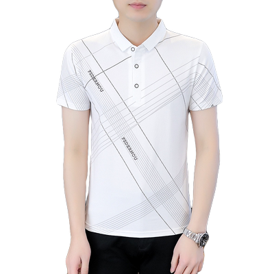 休闲纯棉短袖t恤男士夏季翻领