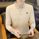 秋季 长袖 t恤男潮流翻领POLO衫 2024新款 男士 纯棉体恤有领上衣服ins