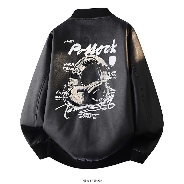 秋冬季皮夹克修身青年翻领韩版