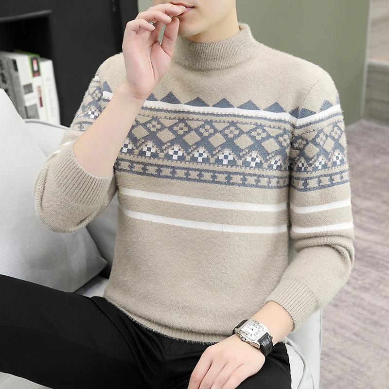 长袖冬季中老年毛衣港士博圆领