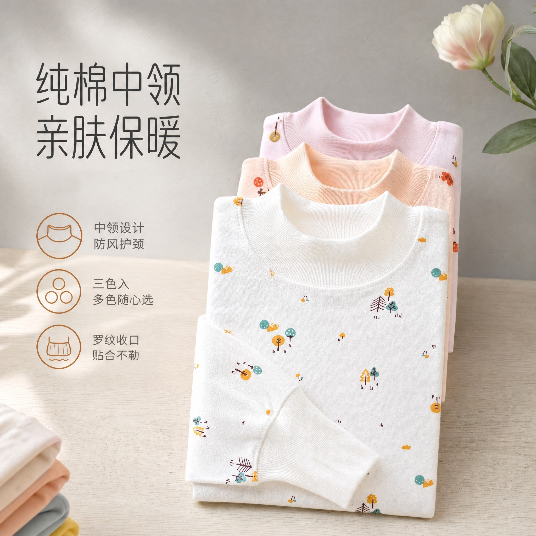 女士纯棉秋衣保暖老式内衣单件上衣线衣打底全棉高领低圆领棉毛衫
