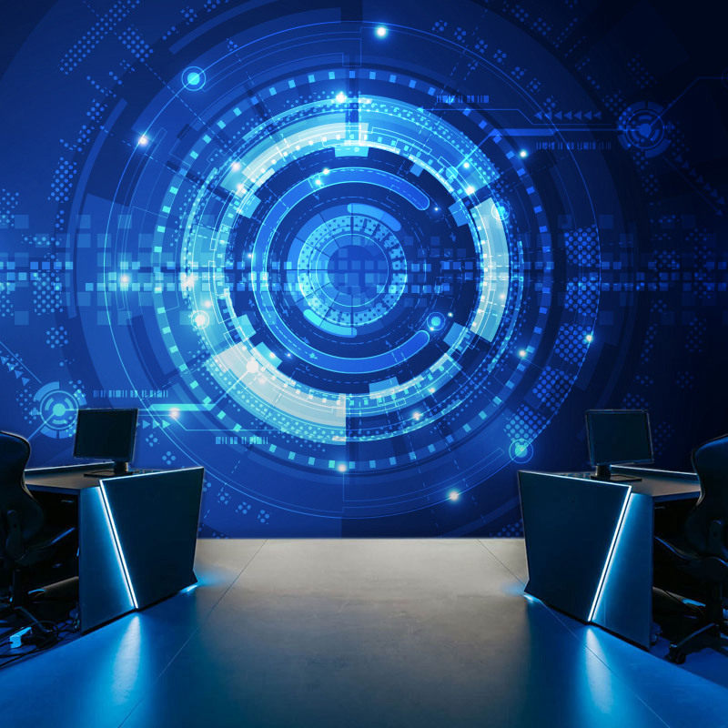 3d科幻科技感电竞壁纸网吧背景墙太空舱ktv包厢墙纸电视背景墙布