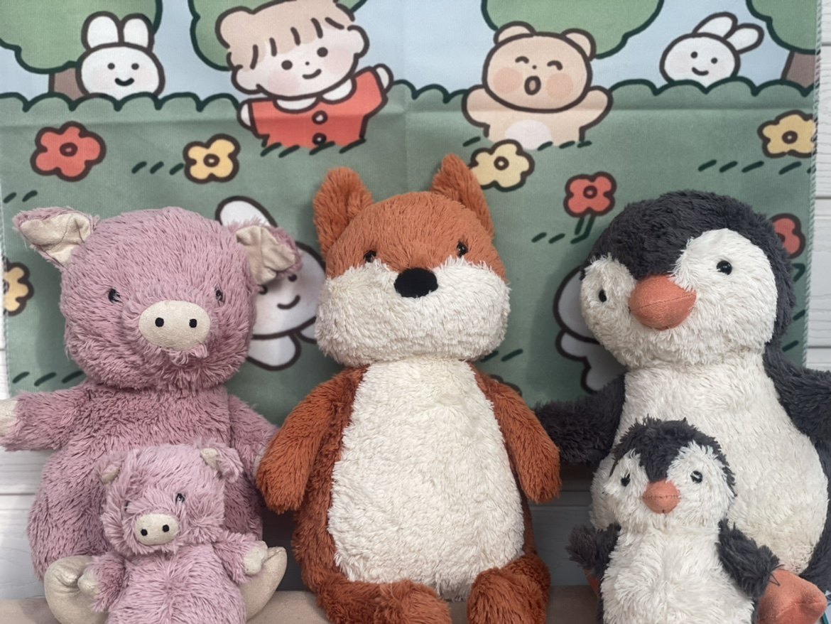 现货英国jellycat peanut penguin停产花生企鹅狐狸安抚公仔11cm