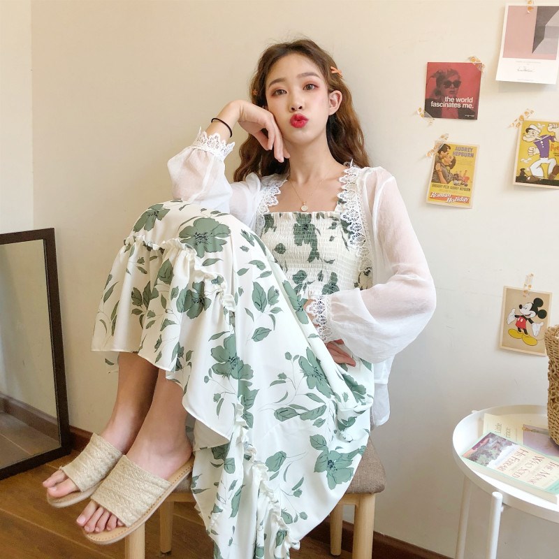 Large Women's wear Fat sister Easy Lace flower Border defence Xiaoqing camisole Western style By age Dress Sciasciain the Women's clothing/Boutique , Large size women  category - from Buy2taobao.com to provide professional Taobao agent buy service