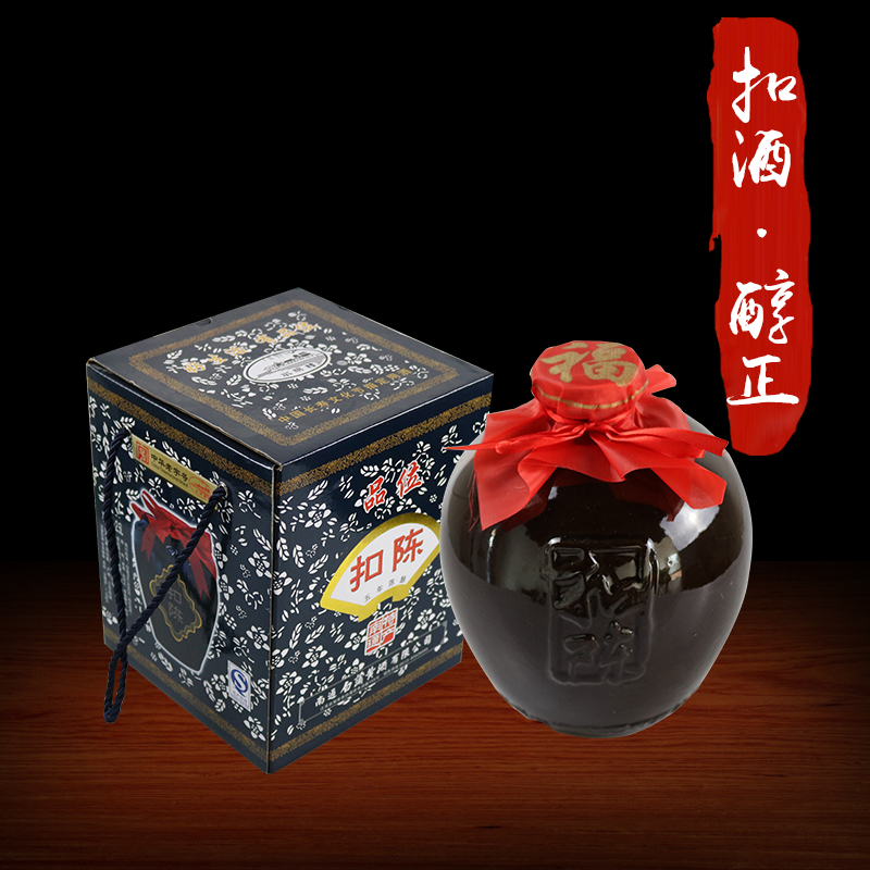 【南通酒香网】水明楼黄酒如皋特产白蒲五年扣陈老酒2.5L礼盒坛装