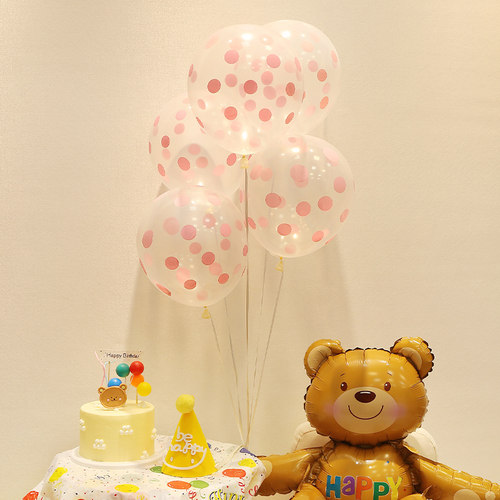 加厚波点透明婚庆派对乳胶气球