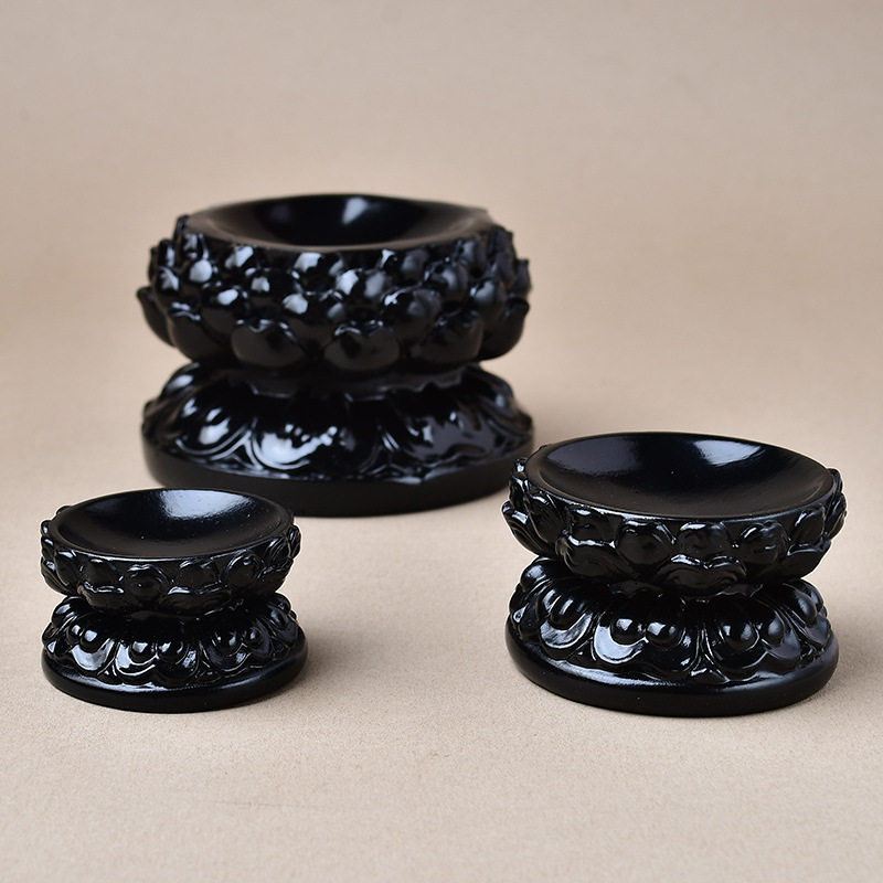 莲花底座摆件水晶球支架展示台家居装饰品树脂工艺品圆形矮款底托,家居饰品,装饰摆件,淘宝优惠券,粉丝福利购,淘宝优惠卷