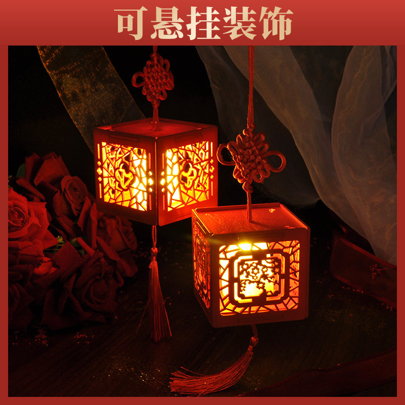 diy小屋手工制作礼物迷你中国风灯盒模型拼装木质玩具生日礼物女