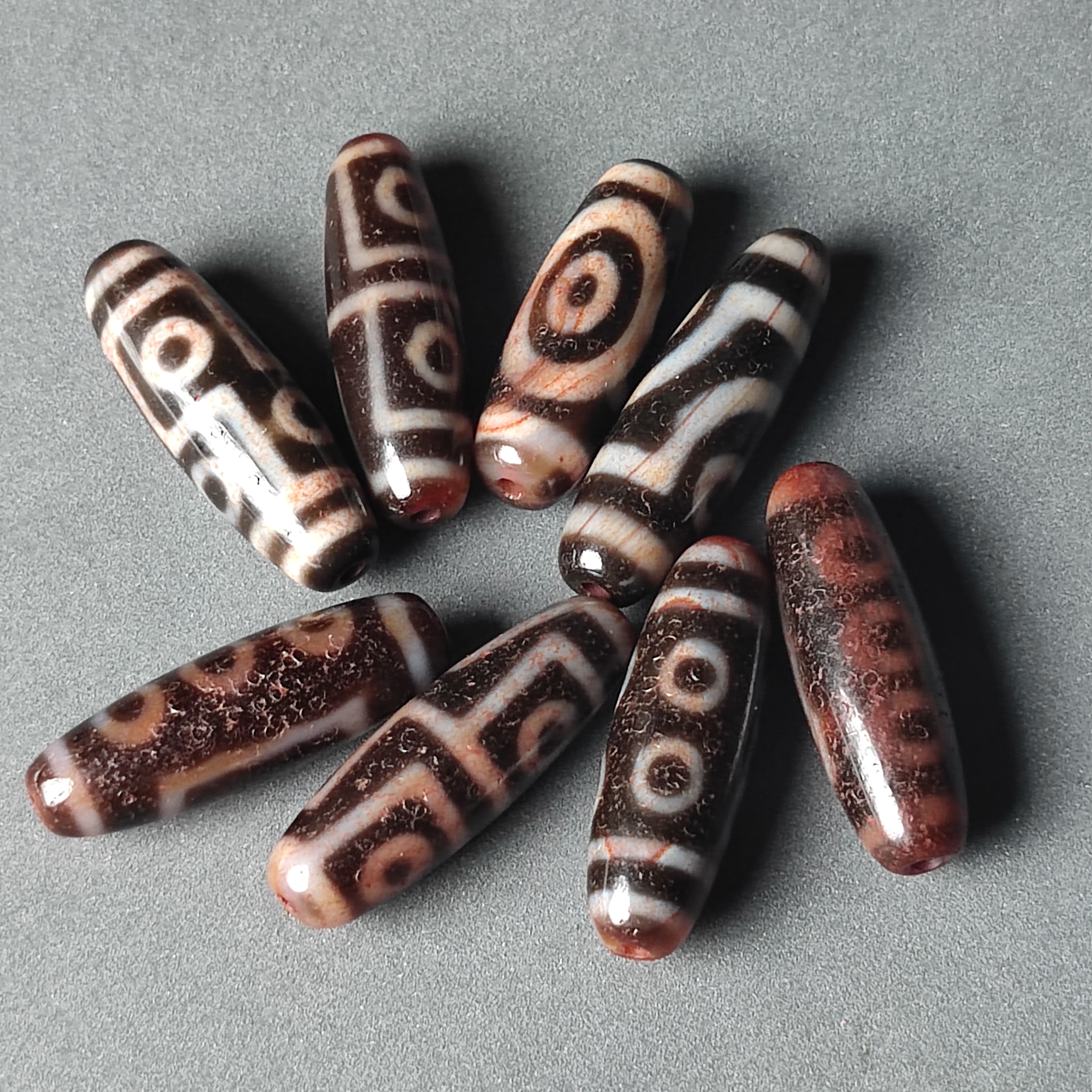 一物一图台湾行运手工朱砂满砂天珠二六四眼吊坠玛瑙锁骨链项链