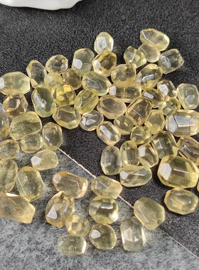 天然黄水晶随形扭珠散珠桶珠隔珠手串手链DIY佛珠手串项链配饰