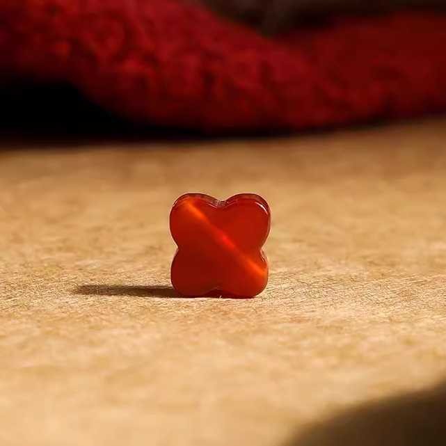 天然红玛瑙散珠配饰管珠铃铛