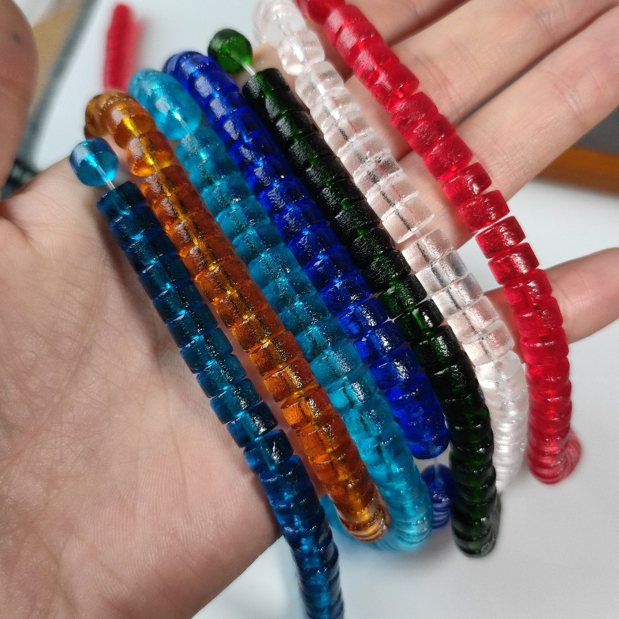 雪巴琉璃直切隔片垫片哑光磨砂珠diy手工串珠手链项链配件隔珠子