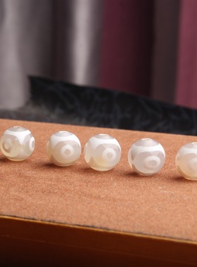 天然玛瑙藏传天珠散珠藏式老型宝瓶水纹珠配饰线珠天珠多宝配件