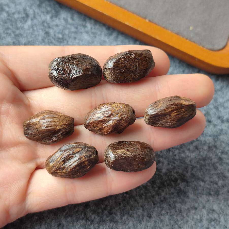 天然沉香木随行桶珠手链手串文玩配饰蜜蜡diy手饰品配件散珠通孔图片